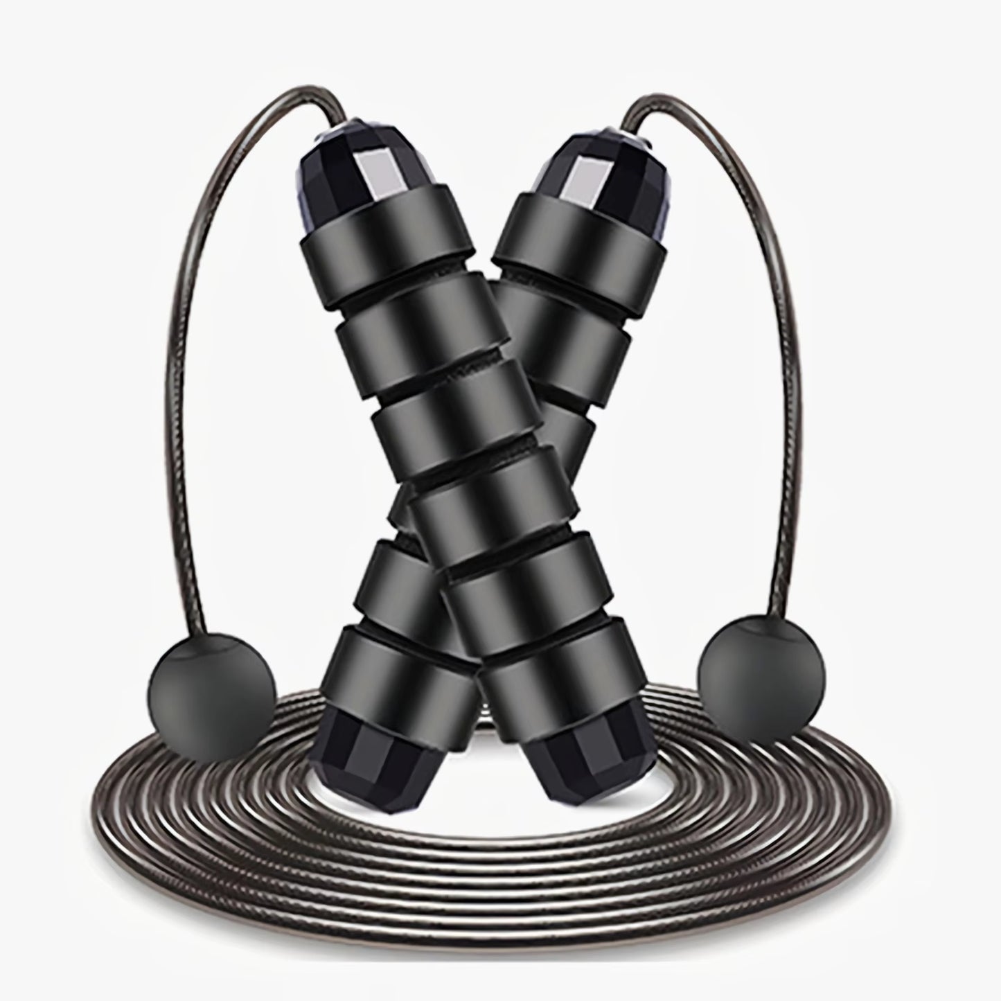 Adjustable Tangle-Free Speed Jump Rope with Ball Bearings and Foam Handles for Home Fitness and Body Slimming Workouts