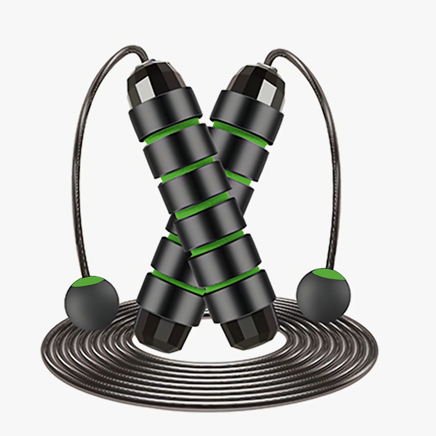 Adjustable Tangle-Free Speed Jump Rope with Ball Bearings and Foam Handles for Home Fitness and Body Slimming Workouts